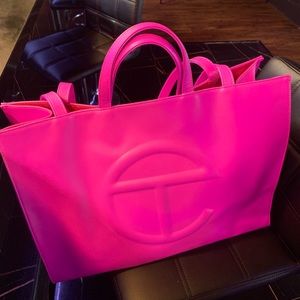 Pink azalea Telfar large shopping bag